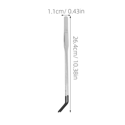 SUPVOX 2pcs Reptile Feeding Tongs with Rubber Tips: Stainless Steel Curved Long Tweezers Terrarium Supplies - for Aquarium Snake Tank Accessories
