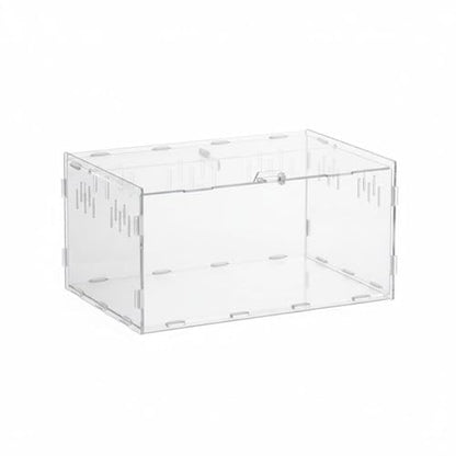 Acrylic Habitat Clear Observation Reptile Cage Secure Closure Multiple Ventilation Holes Suitable for Pet Feeding Home Display, 30-20-15cm - style: 30-20-15cm