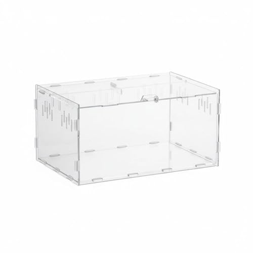 Acrylic Habitat Clear Observation Reptile Cage Secure Closure Multiple Ventilation Holes Suitable for Pet Feeding Home Display, 30-20-15cm - style: 30-20-15cm