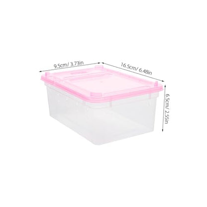 Mikikit 2pcs Breathable Reptile Feeding Box Portable Habitat Ventilation Design for Pet Observation and Temporary Transport for Pet Feeding and Hatching
