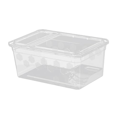 Reptile Feeding Box, Clear Terrarium, Snake Habitat Cage, Pet Breeding Box, Mini, with Terrace