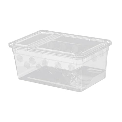 Reptile Feeding Box, Clear Terrarium, Snake Habitat Cage, Pet Breeding Box, Mini, with Terrace