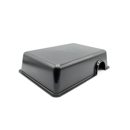 Pangea Reptile Hide Box (C- Medium), Black | Fits Most Standard Shoe Case Rack Units, Usable as Snake Tank Accessories, Good for Ball Python, Leopard Geckos, Kingsnakes - size: C- Medium
