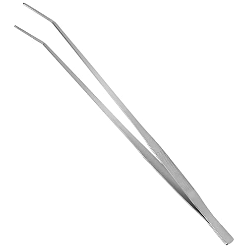 Utoolmart Aquarium Plant Tweezer, Stainless Steel Curved Tweezer, Aquarium Tweezers Extra Long 48cm, for Fish Tank Plant Aquascape Tools, Feeding Tongs - color: 1pcs, size: 48cm Curved