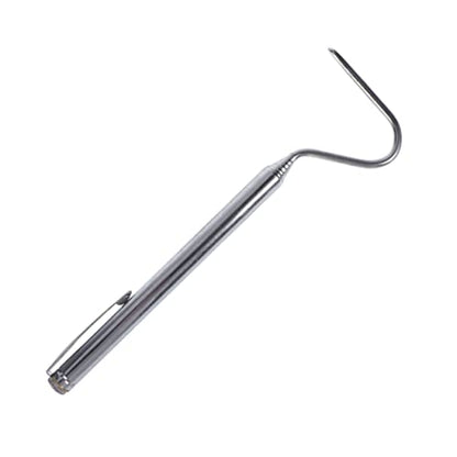 ABOOFAN 3pcs Stainless Steel Snake Hook Retractable Snake Tool for Reptile Pet Supplies Long Hooks for Hanging