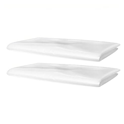 100 Pcs Rabbit Cage Liners, 37.5 x 27.5 in / 95 x 70 cm Disposable Plastic Films, Leak-Proof Cage Liners for Guinea Pig, Hamster, and Small Animals, Transparent