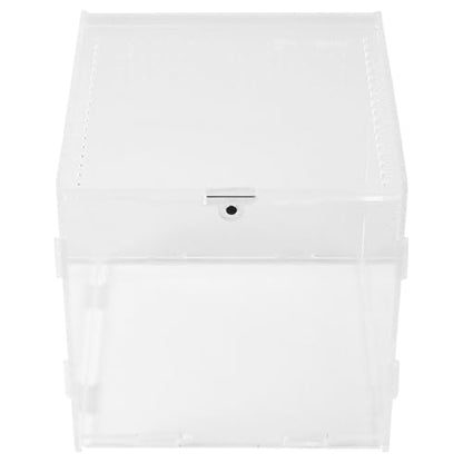Acrylic Reptile Breeding Box with Ventilation Transparent Feeding Habitat for Spiders Geckos Snakes Pets Safe Eco-Friendly Observation Container