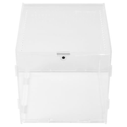 Acrylic Reptile Breeding Box with Ventilation Transparent Feeding Habitat for Spiders Geckos Snakes Pets Safe Eco-Friendly Observation Container