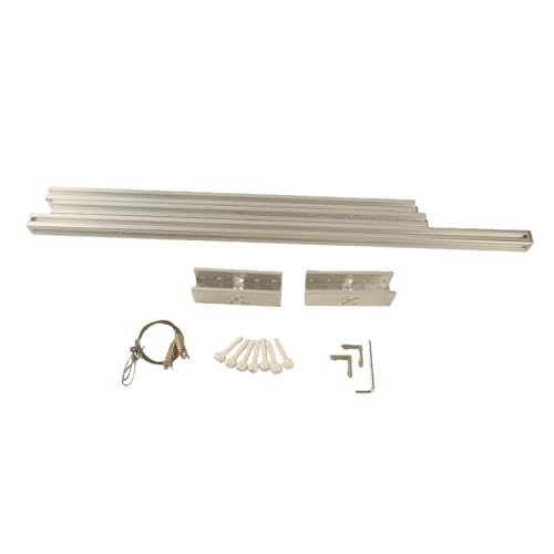 Adjustable Reptile Lamp Stand, Aluminium Alloy Hanging Lamp Holder for Turtle Tank and Fish Aquarium, with Reinforced Base and Groove Design for Heating Lamps