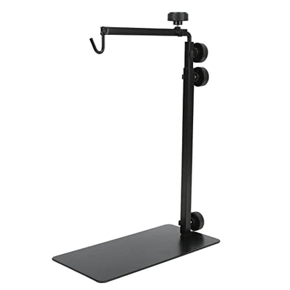 Adjustable Reptile Lamp Stand, Reptile Heat Light Stand with Card Slot Design, Metal Terrarium Basking Lamp Holder for Lizards Turtles Snakes Amphibians
