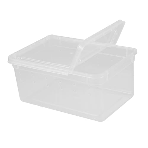 Reptile Feeding Box for Animals Breathable Terrarium for Spiders Snakes Frogs and Turtles Durable and Ventilated Reptile Enclosure for Home Display and Transport