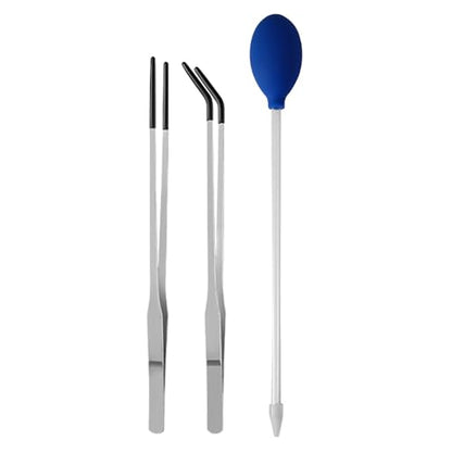 Reptiles Feeding Tongs Clamp Long Nonslip Coated Stainless Steel for Safe Pet Food Handling Pet Feeding - color: Feeding Tweezers