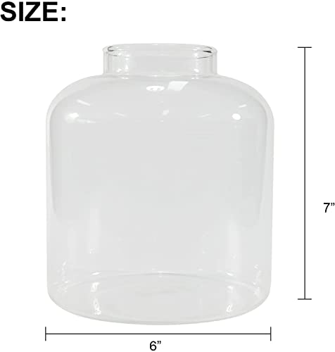 Yangbaga Large Glass Terrarium Succulent Plant Terrarium House for Plant/Moss Ball/Glass Fish Tank Mini Table with Wood Base & Ball lid Office Home Decoration - size: H-7IN