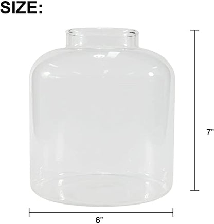 Yangbaga Large Glass Terrarium Succulent Plant Terrarium House for Plant/Moss Ball/Glass Fish Tank Mini Table with Wood Base & Ball lid Office Home Decoration - size: H-7IN