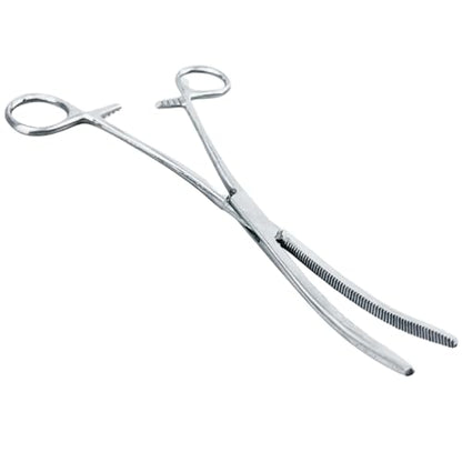 ADROIT 8" Curved Tip Hemostat Forceps | Stainless Steel Design | Small Teeth On Jaws | Locking Mechanism Built in | Great for Sewing, Fishing, Jewelry Making - size: 8", style: Curved