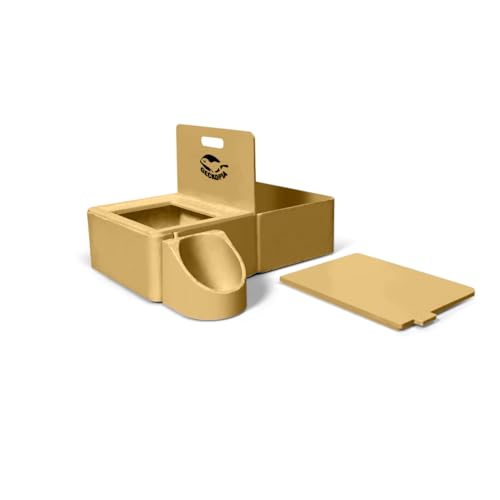 Geckopia Triple Dish 3.0 | 3 in 1 Reptile Bowl | Gecko & Reptile Calcium & Water Food Bowl | Mealworm Dish in BioPlastic | Wood - color: Wood