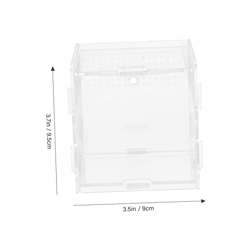 BESPORTBLE Portable Reptile Terrarium Aquarium Fish Breeder Box Observation Case for Lizards - size: 9.5x9cm