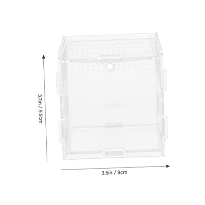 BESPORTBLE Portable Reptile Terrarium Aquarium Fish Breeder Box Observation Case for Lizards - size: 9.5x9cm