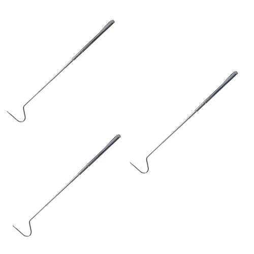 ABOOFAN 3pcs Stainless Steel Snake Hook Retractable Snake Tool for Reptile Pet Supplies Long Hooks for Hanging