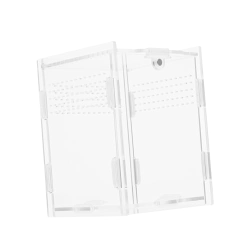 balacoo 1pc Acrylic Reptile Box Transparent Feeding Habitat for Spiders Snakes and Pets Lightweight Breeding Case Light Transmission for Transporting and Observing Pets
