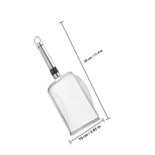 Luxshiny Reptile Litter Scoop Stainless Steel Metal Shovel 1.5x1.5mm Mesh Sifter for Indoor Terrarium Substrate Pet Waste Removal