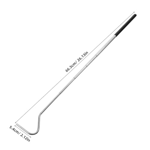SUPVOX Stainless Steel Retractable Snake Hook Adjustable Reptile Catching Tool Telescopic Handle for Safe Snake Handling in Pet Supplies