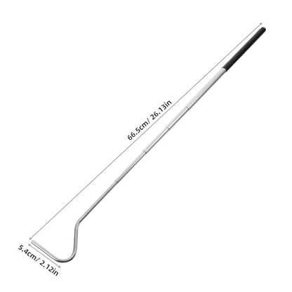 Cabilock Retractable Stainless Steel Snake Hook with Handle, Telescopic Adjustable Reptile Catcher Tool for Safe Snake Handling and Rattlesnake Control in Terrariums