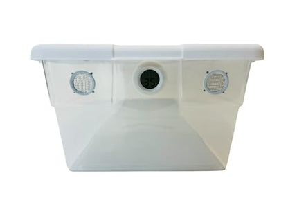 16-Quart Vented Terrarium Transparent Vivarium with Hygrometer & Dual Air Vents for Reptiles, Isopods, Scorpions, Invertebrates