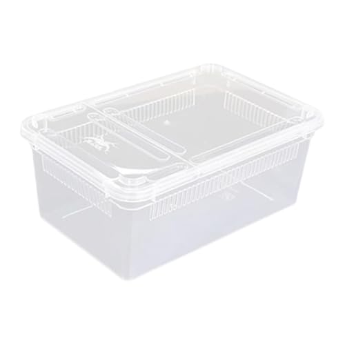 Reptile Breeding Box Clear Terrarium Habitat Portable Cage Transparent Container PP Material Ventilation Suitable for Reptile Hatching Transp, Style C - size: Style C