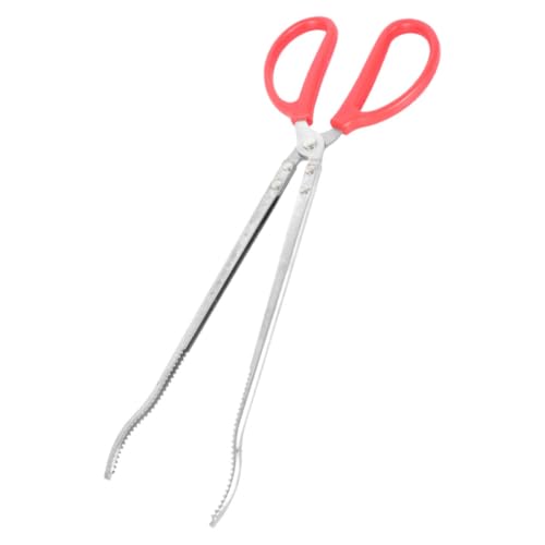 Abaodam Stainless Steel Reptile Feeding Tongs Long Tweezers for Terrarium Snake Hook PET Accessory for Feeding Lizards Snakes Turtles