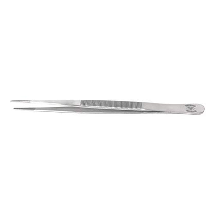 High Precision Stainless Steel Lab Tweezers/Forceps with Straight Broad Strong Point (6 in.)