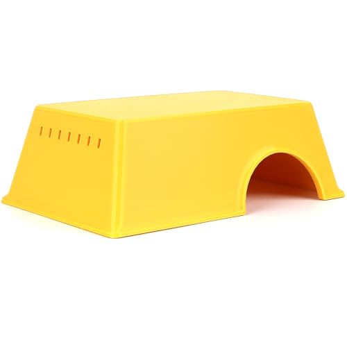 Snake Hide, Leopard Gecko Tank Accessories for Reptile Ball Python Crested Gecko Lizard Bearded Dragon - YellowHideL - color: Yellow, size: Large