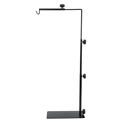 Reptile Lamp Stand, Iron Adjustable Heat Light Holder, Foldable Height Design – Stable Screw Knob Structure, Easy Installation for Lizards Turtles Snakes