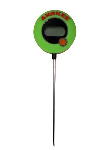 Digital Temperature Probe HVAC Thermometer with LCD Display, Phosphorescent Cover, Magnetic Mount, Fahrenheit and Celsius, Foldable Display, Probe Tip Protector and Hanging Mount