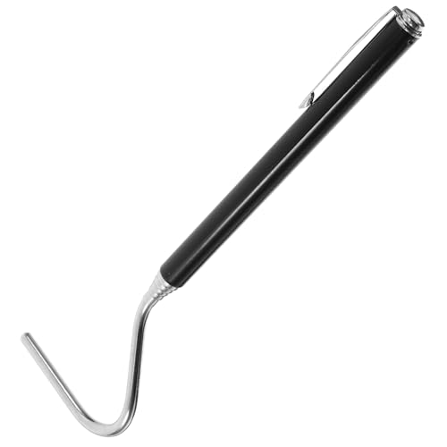 SUPVOX Stainless Steel Retractable Snake Hook Adjustable Reptile Catching Tool Telescopic Handle for Safe Snake Handling in Pet Supplies