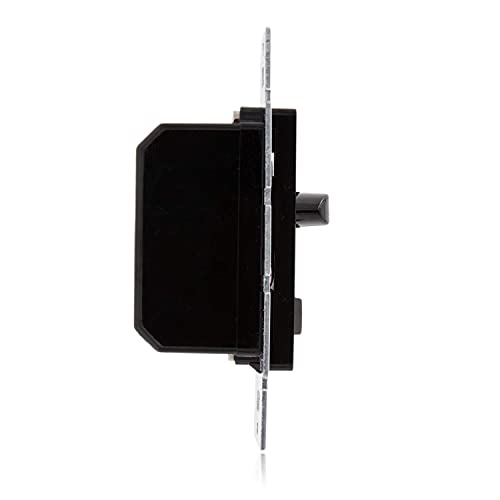Maxxima LED Dimmer Electrical Light Switch, Black, 3-Way/Single Pole Use | 600 Watt Max, LED and Incandescent Compatible, Wall Plate Cover Included - color: Black