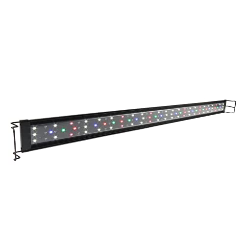 WaterRebirth Ultra-Slim Full Spectrum LED Aquarium Light with Adjustable Brackets.1750LM 40W for 48Inch to 54Inch Fish Tank Lighting Fresh Water - size: 48-54"