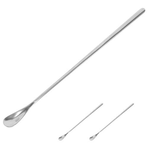 Housoutil 3pcs Lizard Feeding Spoons Handle Pet Food Tools for Bearded Dragon Reptiles Easy to Use Feeding Utensils - color: As Shown