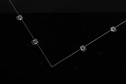 LANDEN Low-Profile Clear Acrylic Aquarium Cover Clips for 4mm Glass Lid (3.5mm Gap per Side) - 12pcs, Minimalist, Fits Rimless Tanks of All Thicknesses - size: 4mm with 3.5mm Gap (12 pcs)
