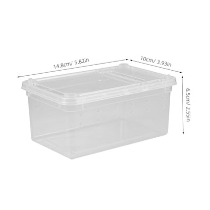 Reptile Feeding Box for Animals Breathable Terrarium for Spiders Snakes Frogs and Turtles Durable and Ventilated Reptile Enclosure for Home Display and Transport