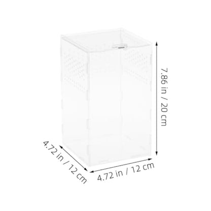 Healeved Feeder Box and Secure Lock Acrylic Reptile with Modular Design Multifunctional Reptile Breeding Enclosure with Ventilation Holes and Feeding for Safe Pet Habitat