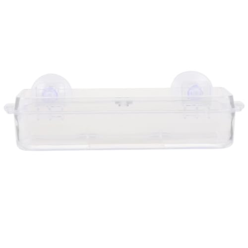 PRETYZOOM Anti-Escape Reptile Feeder with Suction Cup, Acrylic Food and Water Basin for Gecko and Lizard, Escape-Proof Feeding Bowl Suitable for Terrariums