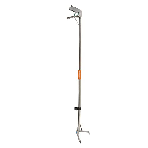 GLOGLOW Foldable Snake Tong Self Lockable Stainless Steel Reptile Grabber Catcher Snake Handling Tool with Locking Handle for Farmers and Safe Capture