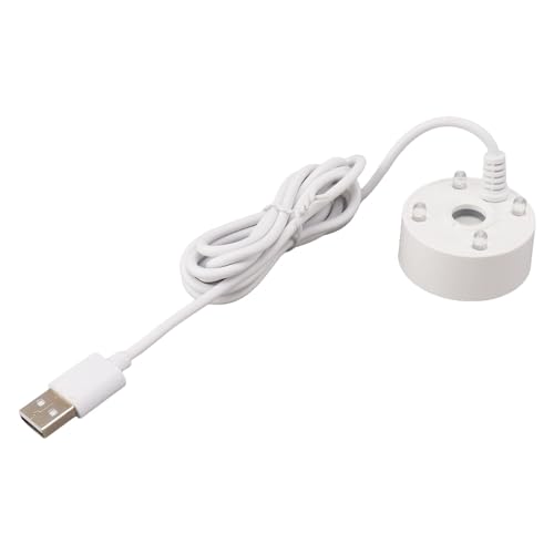 Usb Fogger With 4 Led Lights For And Fountains, Water Atomizer Humidifier (White) - color: White