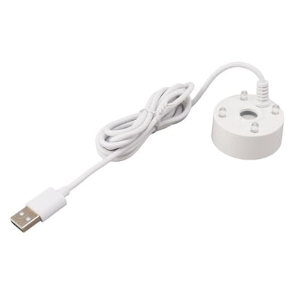 Usb Fogger With 4 Led Lights For And Fountains, Water Atomizer Humidifier (White) - color: White