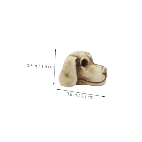 Luxshiny 20pcs Animal Skull: Mini Dog Head Figurine for Aquarium Terrarium Flowerpots - Resin Puppy Head Statues Decorations for Halloween Garden Patio Backyard