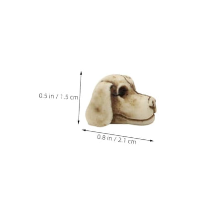 Luxshiny 20pcs Animal Skull: Mini Dog Head Figurine for Aquarium Terrarium Flowerpots - Resin Puppy Head Statues Decorations for Halloween Garden Patio Backyard