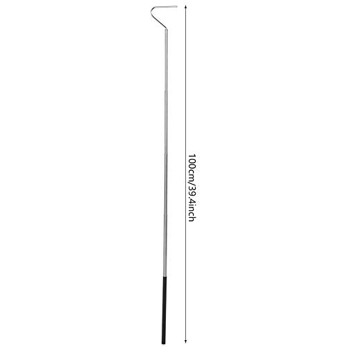 Snake Capture Hook, Stainless Steel Extensible Telescopic Snake Catcher Capture Hook Snake Reptile Catcher(100cm)