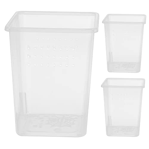 Toddmomy 3pcs Practical Enclosures for Tarantula Transparent Spider Breeder Boxes Ventilation for Small Animals Feeding Habitat for Reptiles and