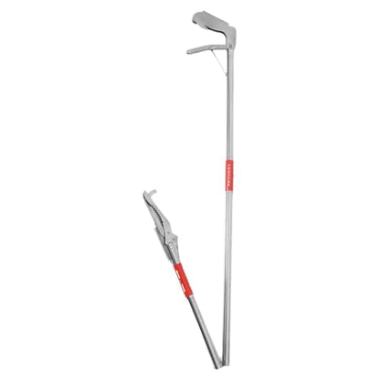 Snake Tongs - Stainless Steel Foldable Crab Catching Pliers, Heavy Duty Trash Grabber Reacher Tool | Multi Purpose Reptile Grabber and Pick Up Stick for Homeowners Ranchers Shelter Staff, 40-Inch